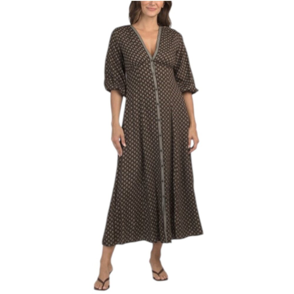 MAX STUDIO Three-quarter Sleeve Maxi Dress - Picture 5 of 5
